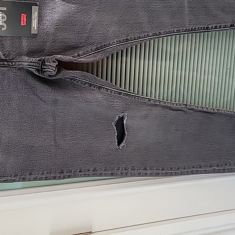 Levis 501 Skinny High-Rise Jeans Sz 31 Charcoal - Picture 5 of 10